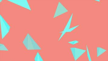 Bright abstract polygonal shapes minimal video animation