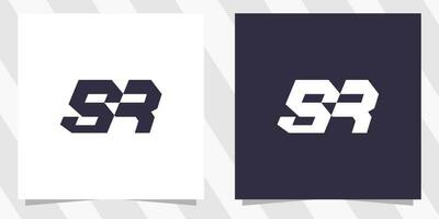 letter sr rs logo design vector