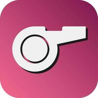 Whistle Vector Glyph Gradient Background Icon For Personal And Commercial Use.
