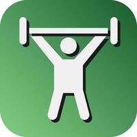 Weightlifting Vector Glyph Gradient Background Icon For Personal And Commercial Use.