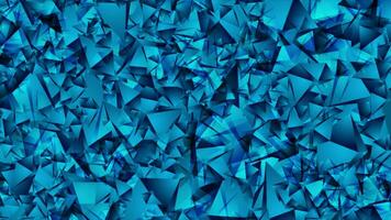Abstract bright blue low poly tech video animation