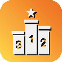 Podium Vector Glyph Gradient Background Icon For Personal And Commercial Use.