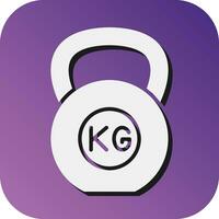 Weight Vector Glyph Gradient Background Icon For Personal And Commercial Use.