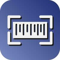 Bar Code Vector Glyph Gradient Background Icon For Personal And Commercial Use.