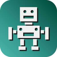 Robot Vector Glyph Gradient Background Icon For Personal And Commercial Use.