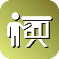 Presentation Vector Glyph Gradient Background Icon For Personal And Commercial Use.