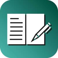 Diary Vector Glyph Gradient Background Icon For Personal And Commercial Use.