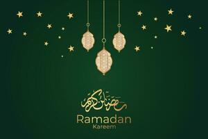 Ramadhan and Eid Mubarak background, moon stars decorative elements vector