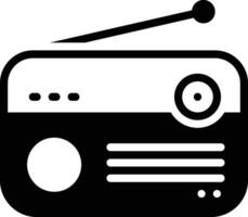 Solid icon for radio vector