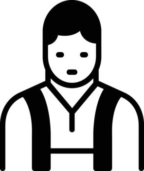 Solid icon for boy vector