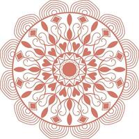 Coffee color circle mandala design is for textile print, coloring books, backgrounds, wallpapers. vector