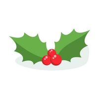 christmas holly icon design vector template