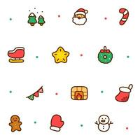 Doodle Cute Little Christmas Pattern No.4 vector