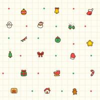 Doodle Cute Little Christmas Pattern No.2 vector