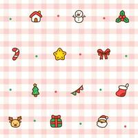 Doodle Cute Little Christmas Pattern No.1 vector