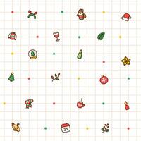 Doodle Cute Little Christmas Pattern No.7 vector