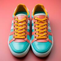 AI generated Bright modern stylish sneakers - AI generated image photo