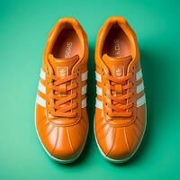 AI generated Bright modern stylish sneakers - AI generated image photo