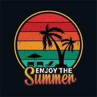 Summer artwork - Vector print for girl t-shirt in custom colors - grunge effect in separate layer