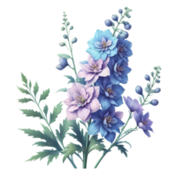 AI generated beautiful Delphinium Flower PNG