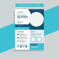 Software Business Flyer Design Template vector