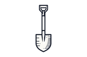 AI generated Shovel Farm Tools Illustration Silhouette PNG File