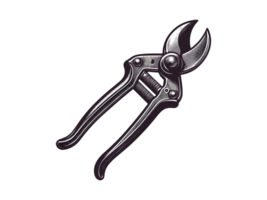 AI generated Pruning Shears Farm Tools Illustration Silhouette PNG File