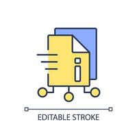 2D editable AI ops engage icon representing AI ops, isolated vector, multicolor thin line illustration. vector