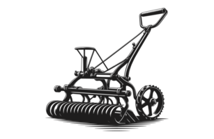 Cultivator Farm Tools Illustration Silhouette PNG File