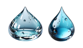 AI generated Crystal Clear Macro Photo of Clean Water Droplets png