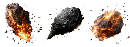 ai genererad exploderande meteor stenar i dynamisk uppsättning png