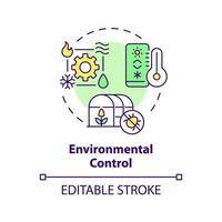 2D editable multicolor environmental control icon, simple isolated vector, integrated pest management thin line illustration. vector