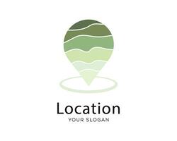 Technology vector location logo design