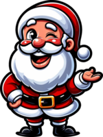 AI generated Santa Claus smiling Christmas Clipart illustrations for prints, t-shirt, posters, Mugs and use commercial png