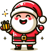 AI generated Santa Claus smiling Christmas Clipart illustrations for prints, t-shirt, posters, Mugs and use commercial png