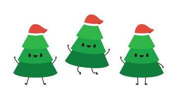 Navidad árbol personaje diseño. Navidad árbol vector. vector