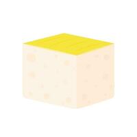 Yellow tofu vector. Tofu on white background. vector