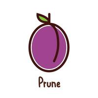 Prunes cartoon vector. symbol. logo design. vector