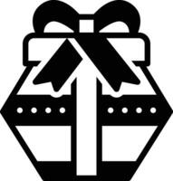 Solid icon for gift vector