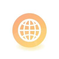 Internet Icon button gradient Design template vector