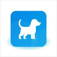 Dog icon button concept on white background from Productivity collection with Gradient vector icon