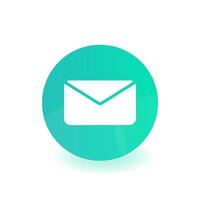 email Icon button gradient Design template vector, message, letter vector