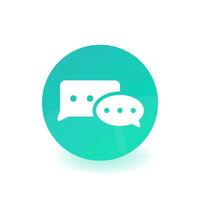 Chat Icon button gradient Design template vector