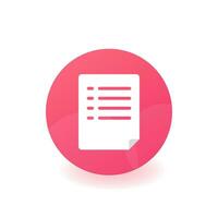 document Icon button gradient Design template vector