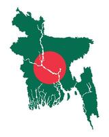 Bangladesh mapa vector diseño