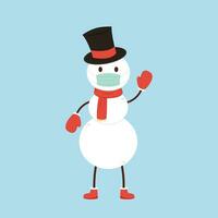 Snowman cartoon vector. Snowman wear a winter theme. Graphic resource about winter and christmas for content , banner, sticker label and greeting card. vector