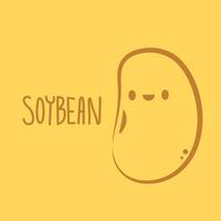 Soybean vector. Soybean character design. vector