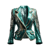 AI generated Sequin jacket isolated on transparent background png