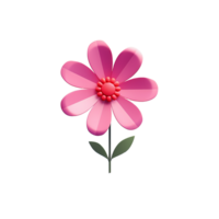 AI generated Flower icon png isolated on transparent background
