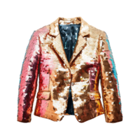 AI generated Sequin jacket isolated on transparent background png